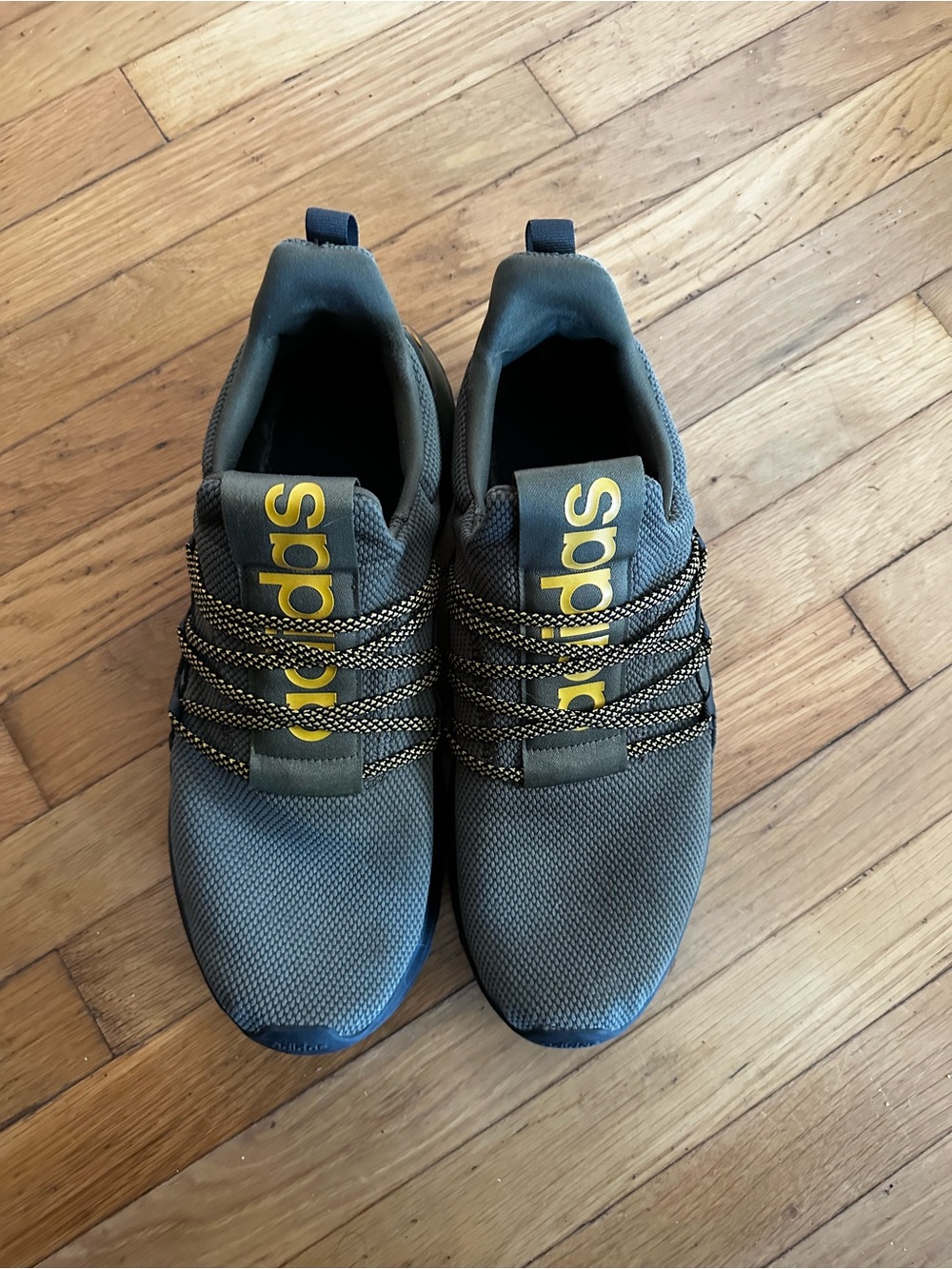 Adidas Men’s Olive Sneakers with Orange Logo